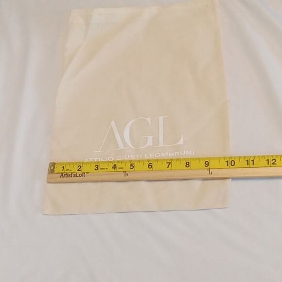 ATTILIO Giusti Leombruni cream Drawstring Dust Bag For Handbags / Shoes 10 " - Picture 3 of 4